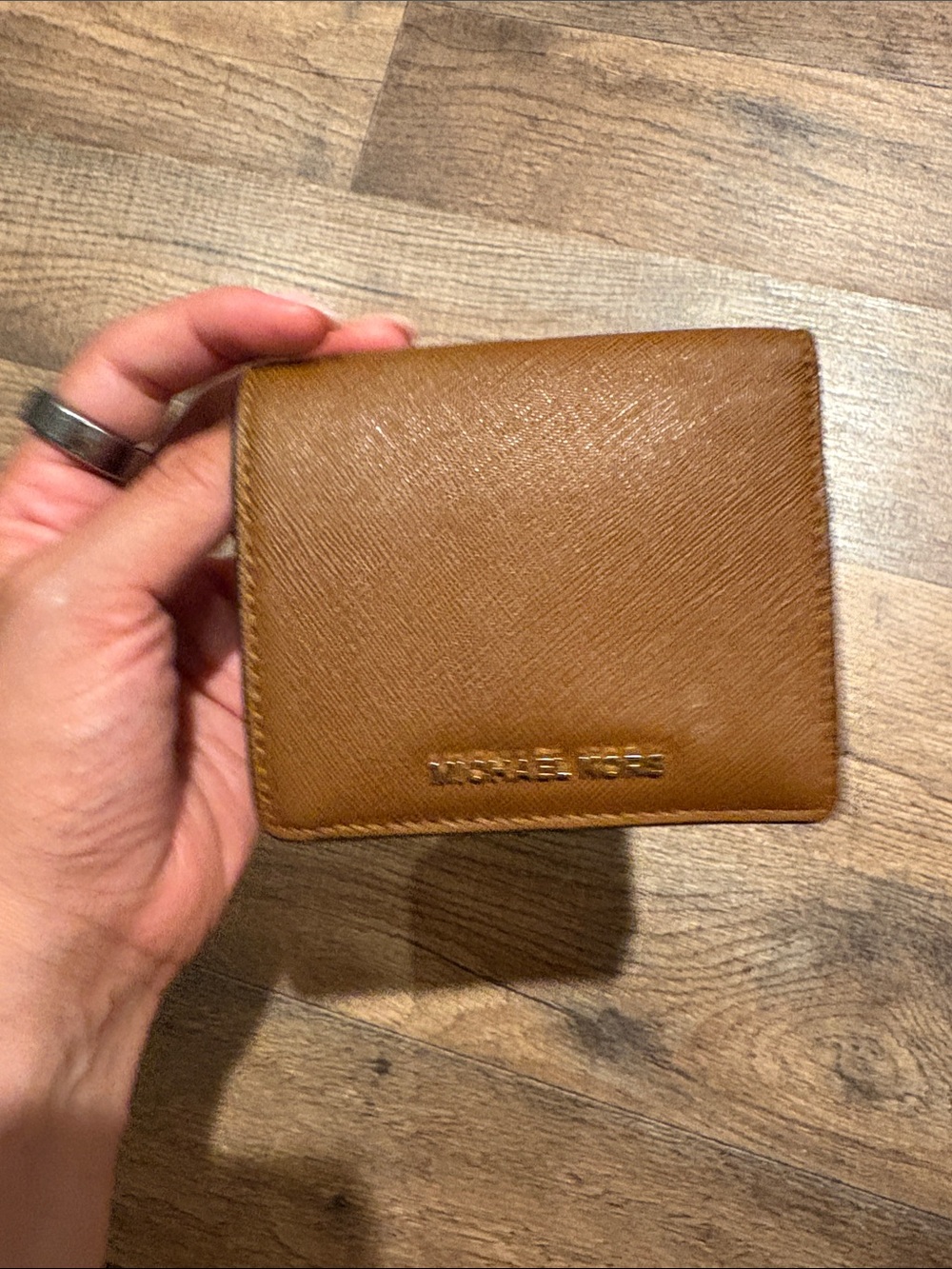Michael Kors Brown Leather Bi-Fold Card Holder Wallet